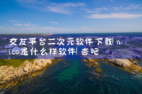 交友平台二次元软件下载|杏吧